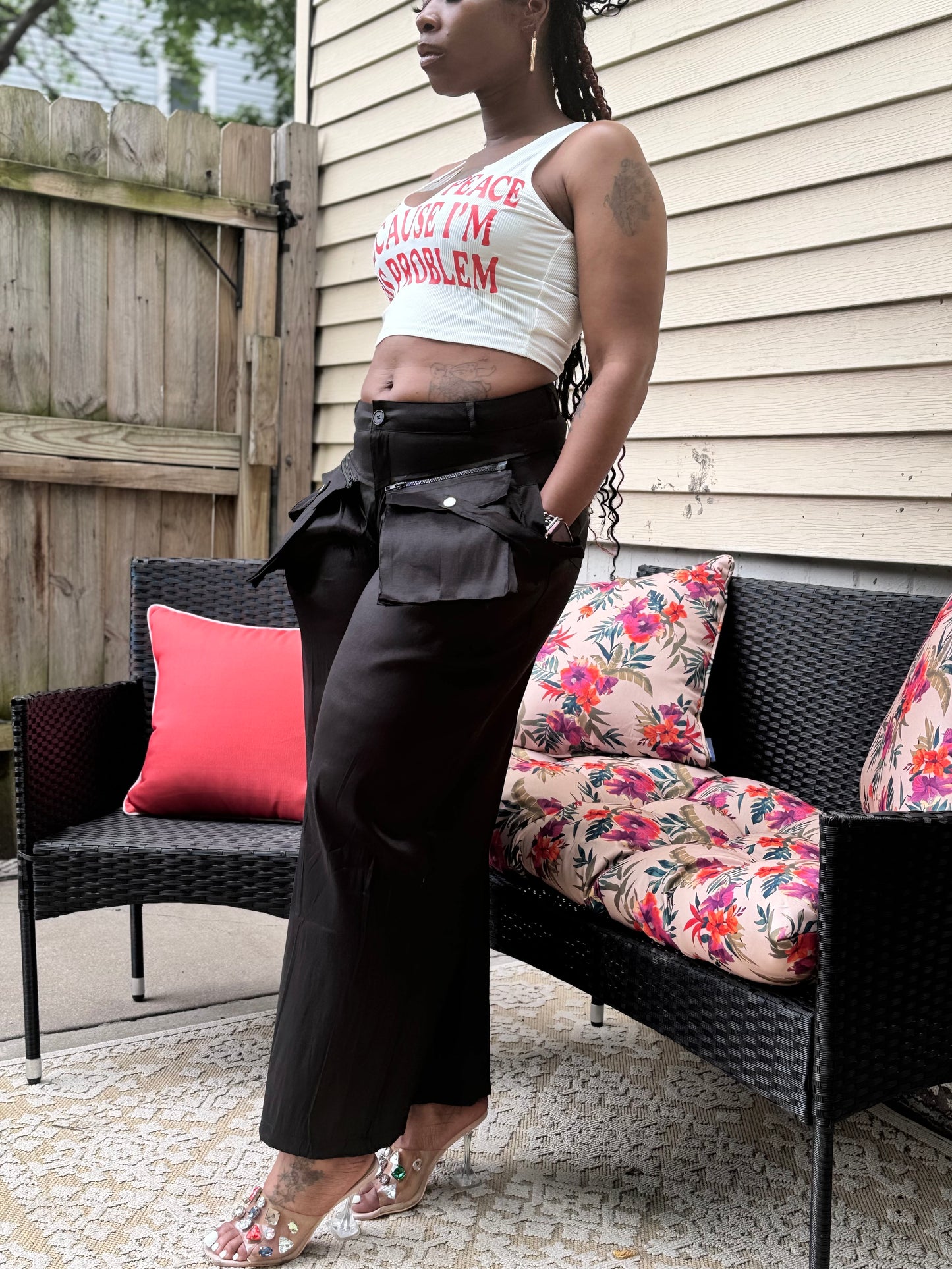 BLACK CARGO PANT